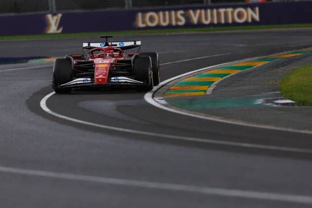 16th March 2025; Melbourne Grand Prix Circuit, Melbourne, Victoria, Australia; Australian Formula 1 Grand Prix; Race Day; Number 16 Scuderia Ferrari driver Charles Leclerc in wet conditions during the race  ActionPlus12762238 StephenxBlackberry