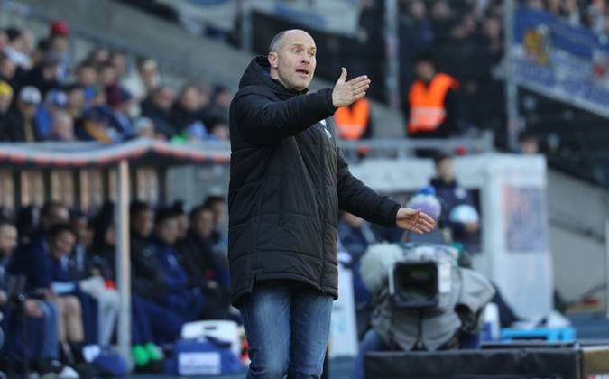 Eintracht BS vs Hertha BSC Berlin Braunschweig, 16 03 2025, Football, Season 24 25, 2 Bundesliga, Matchday 26, Eintracht Braunschweig vs Hertha BSC Berlin, Picture shows Eintracht coach Daniel Scherning Braunschweig