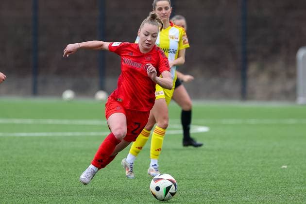 Weronika Zawistowska FC Bayern Muenchen, 24 with ball, GER, FC Bayern Muenchen II vs 1 FC Union Berlin, Football, 2 Womens Bundesliga, Matchday 18, Season 2024 2025, 16 03 2025, GER, FC Bayern Muenchen II vs 1 FC Union Berlin, Football, 2 Womens Bundesliga, Matchday 18, Season 2024 2025, 16 03 2025 Muenchen Copyright: xEibner-Pressefoto JennixMaulx EP_JML