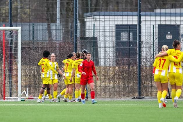 Celebration for the goal to 0 1 by Korina Janez 1 FC Union Berlin, 27 , GER, FC Bayern Muenchen II vs 1 FC Union Berlin, Football, 2 Womens Bundesliga, Matchday 18, Season 2024 2025, 16 03 2025, GER, FC Bayern Muenchen II vs 1 FC Union Berlin, Football, 2 Womens Bundesliga, Matchday 18, Season 2024 2025, 16 03 2025 Muenchen Copyright: xEibner-Pressefoto JennixMaulx EP_JML