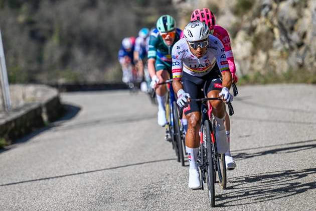 Paris - Nice 2025 - stage 8 NICE, FRANCE - MARCH 16 : Narvaez Jhonatan (ECU) of Uae Team Emirates - Xrg in action during stage 8 and final stage of the 83th edition of the Paris - Nice cycling race, a stage of 119,9km with start and finish in Nice on March 16, 2025 in Nice, France, 16 03 2025 ( Motordriver Kenny Verfaillie - Nice France  Copyright: xNicoxVereeckenx