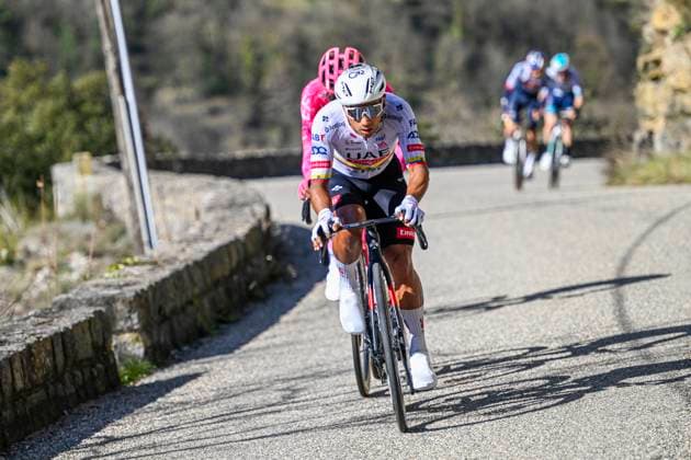 Paris - Nice 2025 - stage 8 NICE, FRANCE - MARCH 16 : Narvaez Jhonatan (ECU) of Uae Team Emirates - Xrg in action during stage 8 and final stage of the 83th edition of the Paris - Nice cycling race, a stage of 119,9km with start and finish in Nice on March 16, 2025 in Nice, France, 16 03 2025 ( Motordriver Kenny Verfaillie - Nice France  Copyright: xNicoxVereeckenx