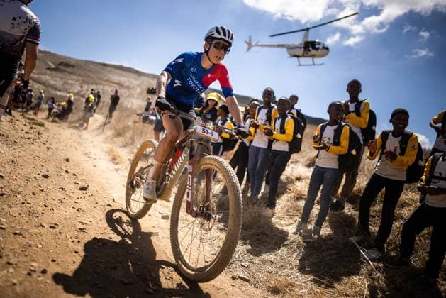 Danish biker Annika Langvad on the course of the opening prologue of the seven-day Cape Epic mountain bike pairs stage race in South Africa, March 16, 2025. (CTKxPhoto MichalxCerveny) CTKPhotoF202503160023401  CTKPhotoF202503160023401
