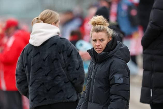 Linda Dallmann FC Bayern Muenchen, 10 as spectator at the match of the 2 team, GER, FC Bayern Muenchen II vs 1 FC Union Berlin, Football, 2 Womens Bundesliga, Matchday 18, Season 2024 2025, 16 03 2025, GER, FC Bayern Muenchen II vs 1 FC Union Berlin, Football, 2 Womens Bundesliga, Matchday 18, Season 2024 2025, 16 03 2025 Muenchen Copyright: xEibner-Pressefoto JennixMaulx EP_JML
