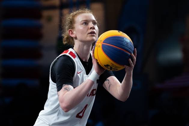 Basketball, Frauen, FIBA 3x3 Champions Cup in Bangkok, Finale, Kanada - Spanien Women s Final FIBA Basketball 3x3 Champions Cup, Canada Vs Spain - 16 Mar 2025 Kacie Bosch of Canada seen in action during the women s FIBA Basketball 3x3 Champions Cup 2025 final match between Canada and Spain at Central World. Final score; Canada 15 : 13 Spain. Bangkok Thailand Copyright: xPeeraponxBoonyakiatx xSOPAxImagesx 3x3W-final21-10