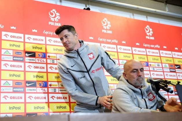WARSZAWA 17.03.2025 KONFERENCJA PRASOWA REPREZENTACJI POLSKI --- POLISH FOOTBALL national team, Nationalteam press conference, PK, Pressekonferenz IN WARSAW ROBERT LEWANDOWSKI MICHAL PROBIERZ FOT. PIOTR KUCZA FOTOPYK NEWSPIX.PL --- newspix.pl 