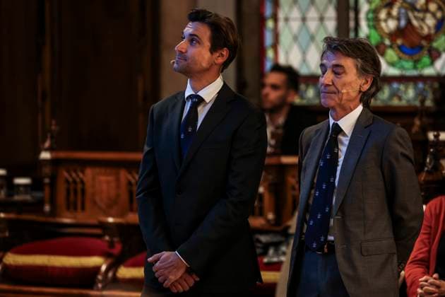 March 17, 2025, Barcelona, Barcelona, SPAIN: David Ferrer, Sports Director of the Barcelona Open Banc Sabadell and Xavier Pujol, CEO of the Barcelona Open Banc Sabadell during the presentation of the ATP, Tennis Herren 500 Barcelona Open Banc Sabadell - 72nd Conde de Godo Trophy to be held April 12-20 at the Real Club de Tenis Barcelona-1899, at the Salo de Cent de l Ajuntament de Barcelona on March 17, 2025, in Barcelona, Spain. Barcelona SPAIN - ZUMAa181 20250317_zaa_a181_048 Copyright: xJavierxBorregox