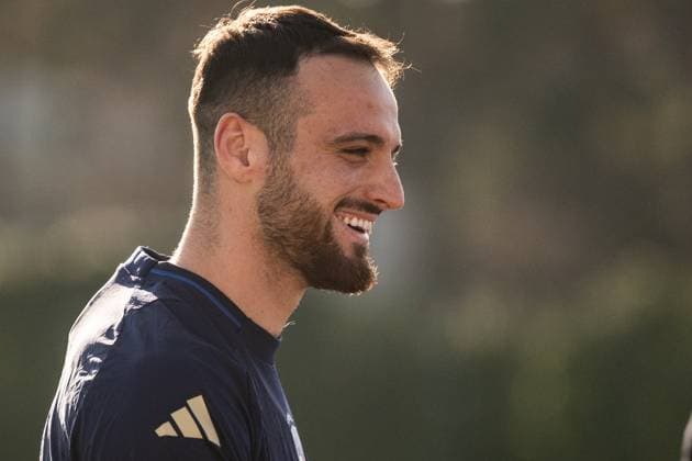 Italy Training Session & press conference, PK, Pressekonferenz Italy player Federico Gatti participates in the training session at BPER Training Centre in Como, Italy, on March 17, 2025. Appiano Gentile Italy  Copyright: xGiacomoxCosuax originalFilename:cosua-notitle250317_npLKB.jpg