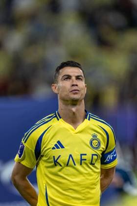 Al-Nassr vs Esteghlal - AFC Champions League Elite West Region RIYADH, SAUDI ARABIA - March 10: Cristiano Ronaldo of Al-Nassr FC during line up prior to AFC Champions League Elite match between Al-Nassr and Esteghlal at Al-Awwal Park on March 10, 2025 in Riyadh, Saudi Arabia. Riyadh Saudi Arabia Copyright: xAbdullahxAhmedx