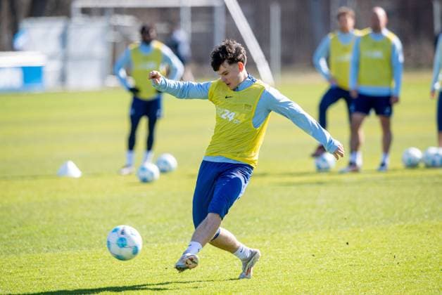 Soccer, Men, Season 2024 25, 2 Bundesliga, Hertha BSC, Training, Julius Gottschalk Hertha BSC , 18 03 2025, Copyright: xSebastianxRäppold MatthiasxKochx