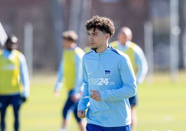 Soccer, Men, Season 2024 25, 2 Bundesliga, Hertha BSC, Training, Selim Telib Hertha BSC , 18 03 2025, Copyright: xSebastianxRäppold MatthiasxKochx