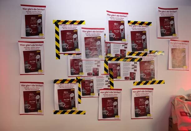 18 03 2025 Soccer 1 FC Nuremberg FCN Club Kick Off Event for the 125th anniversary of 1 FC Nuremberg Sportfoto Zink DaMa xdaxmax Symbolbild Symbol photo Feature Impression FCN Panini Panini Panini Album Ball Panini Pictures Sticker Advertising