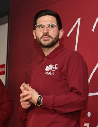 18 03 2025 Soccer 1 FC Nuremberg FCN Club Kick Off event for the 125th anniversary of 1 FC Nuremberg Sportfoto Zink DaMa xdaxmax Luca Hocker Merchandising 1 FC Nuremberg FCN speaks to guests