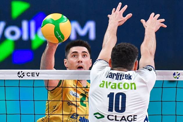 2025.03.18 Sosnowiec Siatkowka Mezczyzn CEV Liga Mistrzow Sezon 2024 2025 Warta Zawiercie - SVG Luneburg N z Karol Butryn Foto Marcin Bulanda PressFocus 2025.03.18 Sosnowiec Volleyball Men CEV Champions League Season 2024 2025 Warta Zawiercie - SVG Luneburg Karol Butryn Credit: Marcin Bulanda PressFocus NEWSPIX.PL --- newspix.pl 