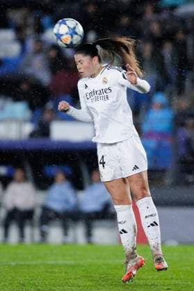UEFA Women s Champions League - Real Madrid vs Arsenal MADRID, SPAIN -March 18: Maria Mendez of Real Madrid in action during the UEFA Women s Champions League Quarter Finals First Leg match between Real Madrid and Arsenal at Alfredo Di Stefano stadium in Madrid. (Photo by Guillermo Martinez) Madrid Alfredo Di Stefano Stadium Spain Copyright: xGuillermoxMartinezx