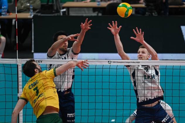 RECORD DATE NOT STATED SOSNOWIEC 18.03.2025 SIATKOWKA LIGA MISTRZOW W PILCE SIATKOWEJ MEZCZYZN CEV CHAMPIONS LEAUGE VOLLEY MEN 2025 ALURON CMC WARTA ZAWIERCIE - SVG LUENEBURG AARON RUSSEL BLAKE LEESON FOT.WIKTOR FARYNA 400MM.PL NEWSPIX.PL --- newspix.pl 