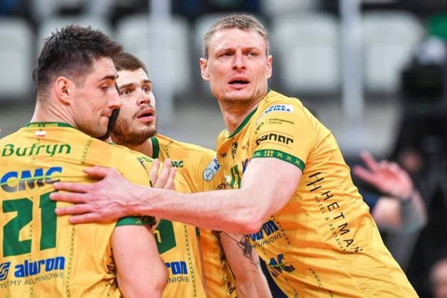 2025.03.18 Sosnowiec Siatkowka Mezczyzn CEV Liga Mistrzow Sezon 2024 2025 Warta Zawiercie - SVG Luneburg N z Karol Butryn, Bartosz Kwolek, Jurij Gladyr Foto Marcin Bulanda PressFocus 2025.03.18 Sosnowiec Volleyball Men CEV Champions League Season 2024 2025 Warta Zawiercie - SVG Luneburg Karol Butryn, Bartosz Kwolek, Jurij Gladyr Credit: Marcin Bulanda PressFocus NEWSPIX.PL --- newspix.pl 