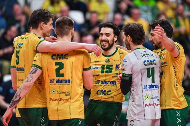 Sport Bilder des Tages 2025.03.18 Sosnowiec Siatkowka Mezczyzn CEV Liga Mistrzow Sezon 2024 2025 Warta Zawiercie - SVG Luneburg N z Miguel Tavares Rodrigues, radosc Foto Marcin Bulanda PressFocus 2025.03.18 Sosnowiec Volleyball Men CEV Champions League Season 2024 2025 Warta Zawiercie - SVG Luneburg Miguel Tavares Rodrigues, radosc Credit: Marcin Bulanda PressFocus NEWSPIX.PL --- newspix.pl 
