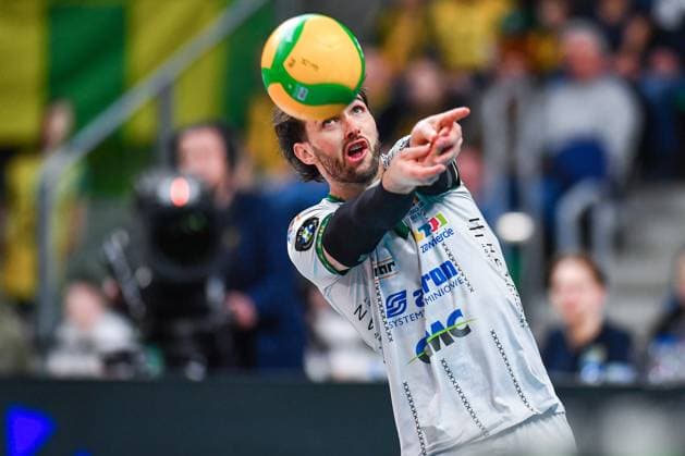 2025.03.18 Sosnowiec Siatkowka Mezczyzn CEV Liga Mistrzow Sezon 2024 2025 Warta Zawiercie - SVG Luneburg N z Luke Perry Foto Marcin Bulanda PressFocus 2025.03.18 Sosnowiec Volleyball Men CEV Champions League Season 2024 2025 Warta Zawiercie - SVG Luneburg Luke Perry Credit: Marcin Bulanda PressFocus NEWSPIX.PL --- newspix.pl 