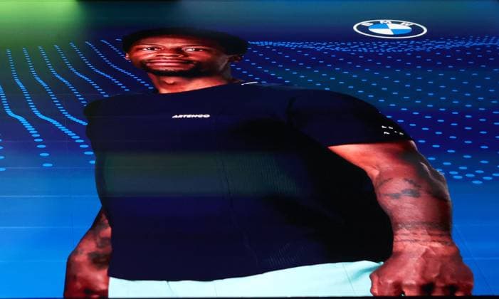 18 03 2025, ATP, BMW Open Presentation, Tennis, Sport, in the picture Christian Ach, Patrick Kuehnen, Fabian Tross and Christian Okon, presenting the field of players, here Gael Monfils FRA