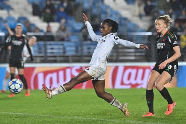 March 18, 2025, Valdebebas, Madrid, Spain: 18 LINDA CAICEDO during the UEFA Women s Champions League match between Real Madrid and Arsenal Women Football Club at Alfredo Di Stefano stadium in Madrid, Spain, on march 18. Valdebebas Spain - ZUMAc312 20250318_zsp_c312_065 Copyright: xOscarxManuelxSanchezx