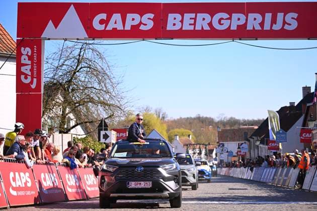 Danilith Nokere Koerse 2025 cycling race NOKERE, BELGIUM - MARCH 19 : race director during the Men Elite UCI 1.Pro 78th Danilith Nokere Koerse cycling race with start in Deinze and finish in Nokere (188,2 km) on March 19, 2025 in Nokere, Belgium, 19 03 2025 ( Motordriver Rodrique Verfaillie & Nokere Belgium  Copyright: xTomasxSiskx