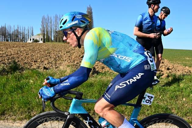 Danilith Nokere Koerse 2025 cycling race NOKERE, BELGIUM - MARCH 19 : Kanter Max (GER) of XDS Astana Team during the Men Elite UCI 1.Pro 78th Danilith Nokere Koerse cycling race with start in Deinze and finish in Nokere (188,2 km) on March 19, 2025 in Nokere, Belgium, 19 03 2025 ( Motordriver Rodrique Verfaillie & Nokere Belgium  Copyright: xTomasxSiskx