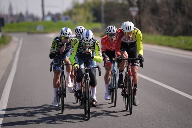 The pack rides cycles during the men s elite race of the Milano-Torino one day cycling race (174km) from Rho to Torino (Superga) - North West Italy- Wednesday, March 19, 2025. - cycling .  Copyright: xMarcoxAlpozzi LaPressex