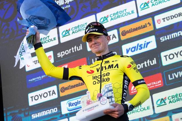 Milano - Torino 2025 Ben Tulett stands on the second stage of the podium at Milano Torino 2025, on March 19, 2025. Rho - Turin Italy  Copyright: xTommasoxBerardix originalFilename:berardi-milanoto250319_npFFh.jpg