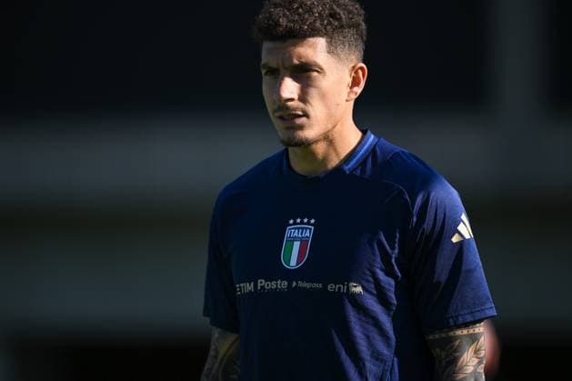 CALCIO - UEFA Nations League - Team Italy - Training Giovanni Di Lorenzo of Italy during a Italy training session at BPER Training Centre at BPER Training Centre Appiano Gentile on March 19, 2025 in Como, Italy Milan Italy  Copyright: xIPAxSport ABACAx