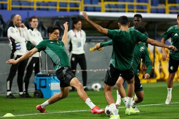 RIYADH, SAUDI ARABIA - MARCH 19: Faisal Al-Ghamdi of Team Saudi Arabia attends a training session ahead of the 2026 FIFA World Cup, WM, Weltmeisterschaft, Fussball Qualifier third round Group C match between China and Saudi Arabia on March 19, 2025 in Riyadh, Saudi Arabia.  Copyright: xWuxZhizhaox 111555929728