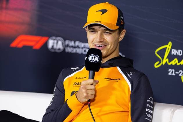 F1 - CHINESE GRAND PRIX 2025 NORRIS Lando (gbr), McLaren F1 Team MCL39, portrait, press conference, PK, Pressekonferenz during the Formula 1 Heineken Chinese Grand Prix 2025, 2nd round of the 2025 FIA Formula One World Championship, WM, Weltmeisterschaft from March 21 to 23, 2025 on the Shanghai International Circuit, in Shanghai, China - ShanghaiChina Copyright: xJavierxJimenezx