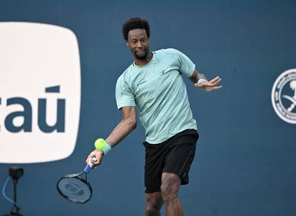 MIAMI GARDENS FL - MARCH 19: GaÃ«l Monfils Vs Fabian Marozsan during The Miami Open at Hard Rock Stadium on March 19, 2025 in Miami Gardens, Florida. : Copyright: xmpi04x xMediaPunchx