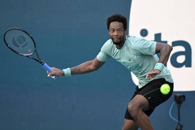 MIAMI GARDENS FL - MARCH 19: GaÃ«l Monfils Vs Fabian Marozsan during The Miami Open at Hard Rock Stadium on March 19, 2025 in Miami Gardens, Florida. : Copyright: xmpi04x xMediaPunchx