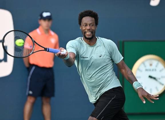 MIAMI GARDENS FL - MARCH 19: GaÃ«l Monfils Vs Fabian Marozsan during The Miami Open at Hard Rock Stadium on March 19, 2025 in Miami Gardens, Florida. : Copyright: xmpi04x xMediaPunchx