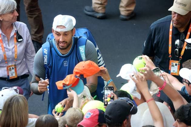 MIAMI GARDENS, FLORIDA - MARCH 19: Nick Kyrgios Tournament Director day 2 at the Miami Open at the Hard Rock Stadium on March 19, 2025 in Miami Gardens, Florida. People: Nick Kyrgios Copyright: xmpi04x xMediaPunchx