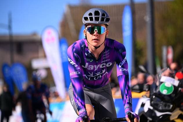 Grand Prix de Denain - Porte du Hainaut 2025 cycling race DENAIN, FRANCE - MARCH 20 : Donaldson Robert (GBR) of Team Jayco AlUla before the start of the race during the Men Elite UCI 1.Pro 66th Grand Prix de Denain - Porte du Hainaut cycling race with start in Denain and finish in Denain (204,4 km) on March 20, 2025 in Denain, France, 20 03 2025 ( Motordriver Stephan Boone & Denain France  Copyright: xTomasxSiskx