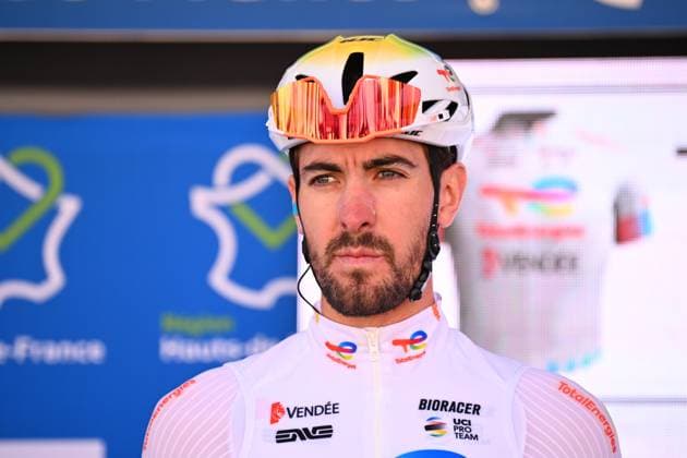 Grand Prix de Denain - Porte du Hainaut 2025 cycling race DENAIN, FRANCE - MARCH 20 : Brunel Alexys (FRA) of Team TotalEnergies on stage before the start of the race during the Men Elite UCI 1.Pro 66th Grand Prix de Denain - Porte du Hainaut cycling race with start in Denain and finish in Denain (204,4 km) on March 20, 2025 in Denain, France, 20 03 2025 ( Motordriver Stephan Boone & Denain France  Copyright: xTomasxSiskx