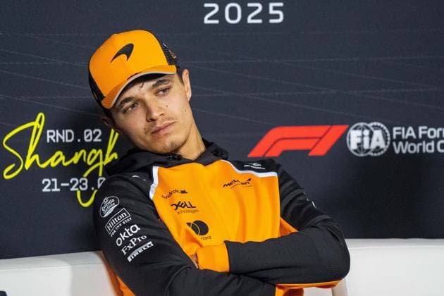 FORMULA 1 CHINESE GRAND PRIX 2025 MEDIA DAY LANDO NORRIS (GBR) of McLaren Racing 4 in the press conference, PK, Pressekonferenz room during the FORMULA 1 HEINEKEN CHINESE GRAND PRIX 2025 MEDIA DAY at the Shanghai Audi International Circuit, Shanghai, China on 20 March 2025 Credit: Antoine Lapeyre Every Second Media Editorial use only. All images are copyright Every Second Media Limited. No images may be reproduced without prior permission. Copyright: xIMAGO EveryxSecondxMediax ESM-1385-0057 AntoinexLapeyrex xEveryxSecondxMediax