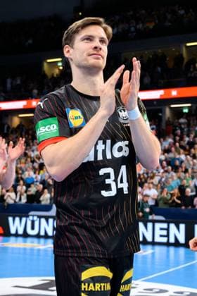 European Handball Championship Qualification, Germany Austria, 2 Qualifying Round, Group 7, Matchday 4 Rune Dahmke Germany Hanover ZAG Arena Germany