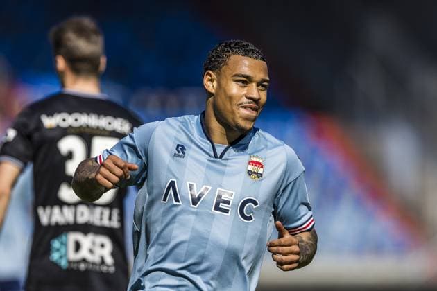 TILBURG, 20-03-2025. Koning Willem II stadium. Dutch Eredivisie football, season, 2024 2025. Willem II - KSC Lokeren-Themse (friendly). Willem II player Emilio Kehrer celebrating the goal, 1-0, during the match Willem II - KSC Lokeren-Themse. Willem II - Lokeren-Themse (friendly)  x28403880x Copyright: