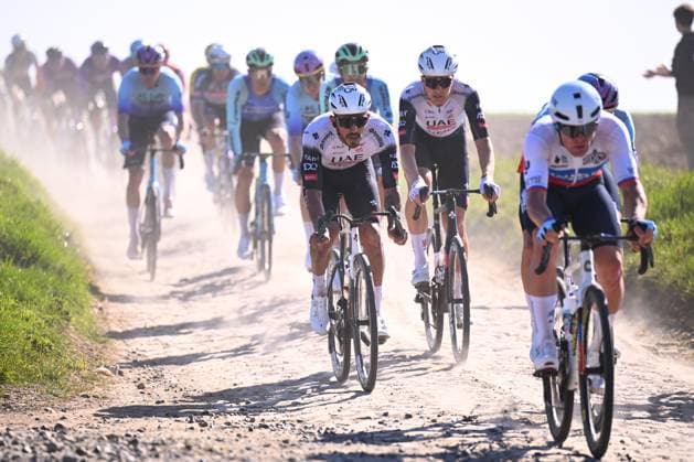 Grand Prix de Denain - Porte du Hainaut 2025 cycling race DENAIN, FRANCE - MARCH 20 : Riders UAE TEAM EMIRATES in action during the Men Elite UCI 1.Pro 66th Grand Prix de Denain - Porte du Hainaut cycling race with start in Denain and finish in Denain (204,4 km) on March 20, 2025 in Denain, France, 20 03 2025 ( Motordriver Stephan Boone & Denain France  Copyright: xTomasxSiskx