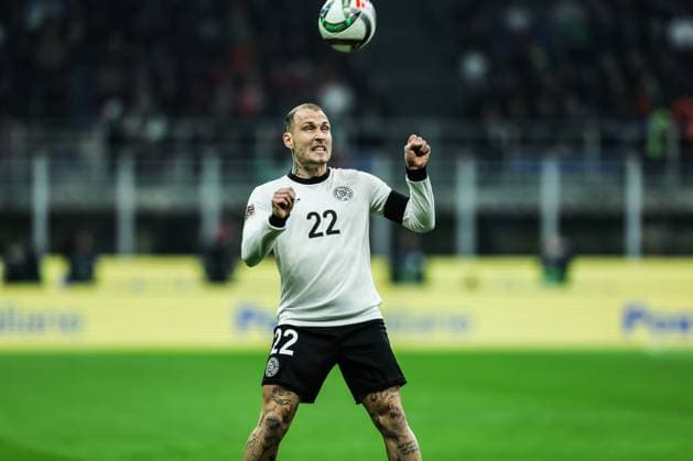 Sport, Football, UEFA Nations League season 2024 2025 quarter-finals, first leg Italy Germany 20 03 2025, Stadio Guiseppe Meazza San Siro David Raum Germany, 22 Milan Stadio Guiseppe Meazza San Siro Italy