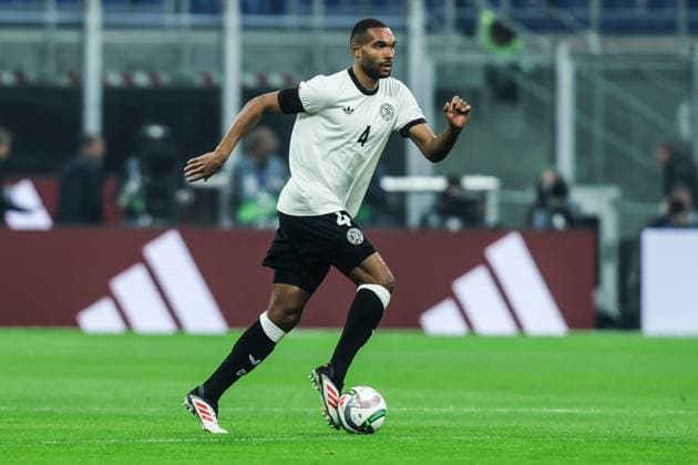 Sport, Football, UEFA Nations League season 2024 2025 quarter-finals, first leg Italy Germany 20 03 2025, Stadio Guiseppe Meazza San Siro Jonathan Tah Germany, 4 Milan Stadio Guiseppe Meazza San Siro Italy