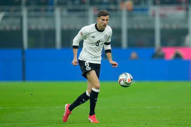 Leon Goretzka (Germany) in action, UEFA Nations League Quarterfinal First leg, Italy and Germany, San Siro Stadium, March 20, 2025, Milan, Italy.