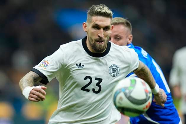 Robert Andrich (Germany) in action, UEFA Nations League Quarterfinal First leg, Italy and Germany, San Siro Stadium, March 20, 2025, Milan, Italy.