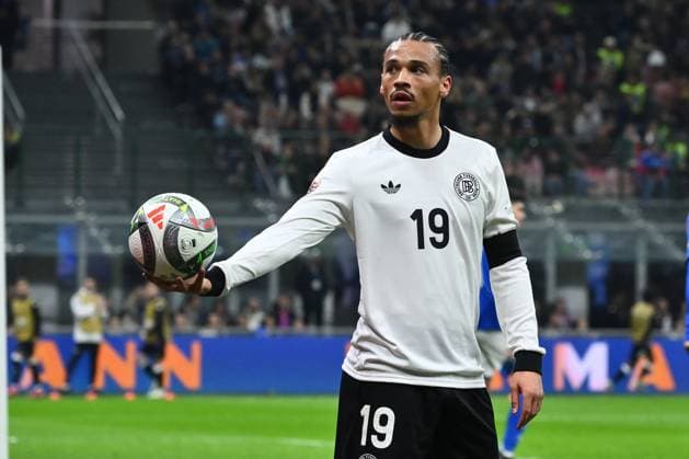 CALCIO - UEFA Nations League - Quarter Finals - Italy vs Germany Leroy Sane (GER) particPhoto by IPA ABACAPRESS.COMtes in the UEFA Nations League quarter-final match between Italy and Germany at the San Siro Stadium on March 20, 2025 in Milan, Italy. Milan Italy  Copyright: xIPAxSport ABACAx