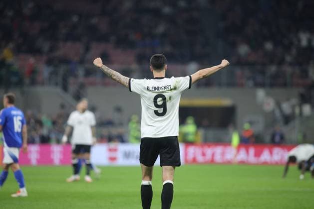 CALCIO - UEFA Nations League - Quarter Finals - Italy vs Germany Tim Kleindienst of Germany during the UEFA Nations League, Quarter-finals, 1st leg, football match between the national team, Nationalteam of Italy and the national team of Germany, on 20 March 2025, at Giuseppe Meazza stadium, San Siro, Milan, Italy. Photo Nderim Kaceli Milan Italy  Copyright: xIPAxSport ABACAx