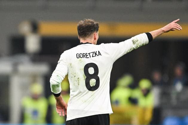CALCIO - UEFA Nations League - Quarter Finals - Italy vs Germany Leon Goretzka of Germany celebrating after a goal during the UEFA NATIONS LEAGUE 2025 match between Italy and Germany, round of quarter finals first leg match, on 20 of March 2025 at Giuseppe Meazza San Siro Siro stadium in Milan, Italy. Photo Tiziano Ballabio Milan Italy  Copyright: xIPAxSport ABACAx