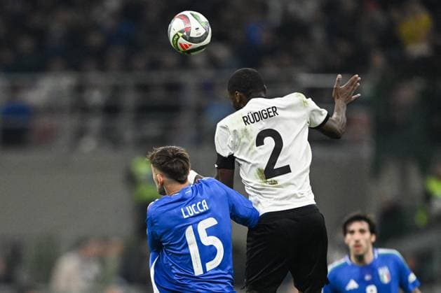 CALCIO - UEFA Nations League - Quarter Finals - Italy vs Germany Antonio Ruediger of Germany during the UEFA NATIONS LEAGUE 2025 match between Italy and Germany, round of quarter finals first leg match, on 20 of March 2025 at Giuseppe Meazza San Siro Siro stadium in Milan, Italy. Photo Tiziano Ballabio Milan Italy  Copyright: xIPAxSport ABACAx